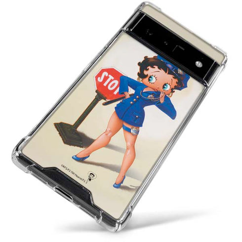 Betty Boop The Police Officer Google Pixel 6 Clear Case